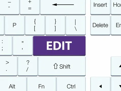 Edit purple keyboard button Stock Illustration
