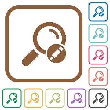 Edit search terms simple icons Stock Illustration