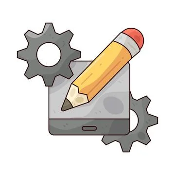 Edit setting illustration Stock Illustration