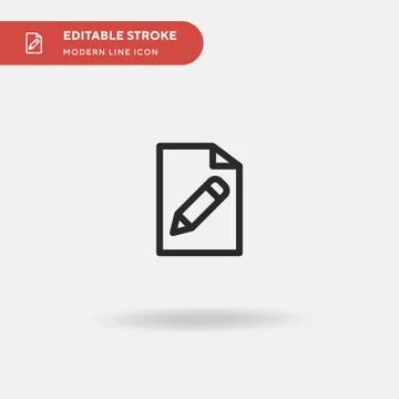 Edit Simple vector icon. Illustration symbol design template for web mobile U Stock Illustration