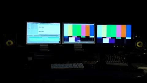 Edit Suite, In Studio Post Production Video stock 94782336