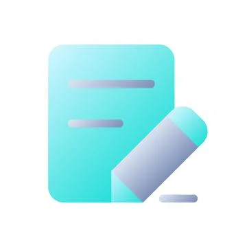 Edit text flat gradient two-color ui icon 스톡 일러스트