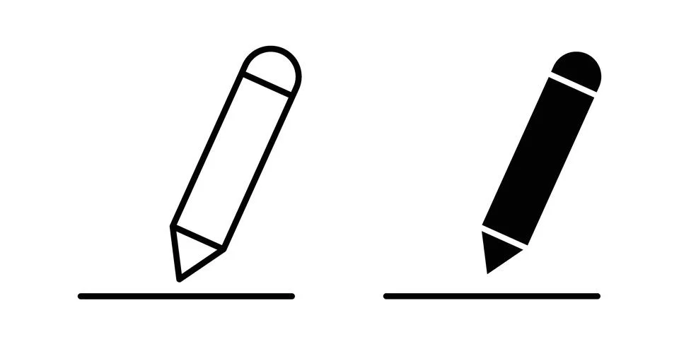 Edit text icon black vector isolated on white 스톡 일러스트