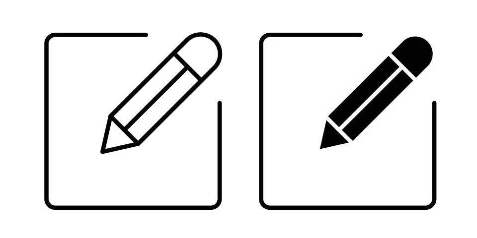 Edit text icon bundle for website design projects Stockillustratie