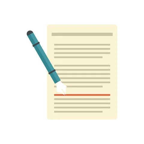 Edit text icon flat isolated vector Stock Illustration