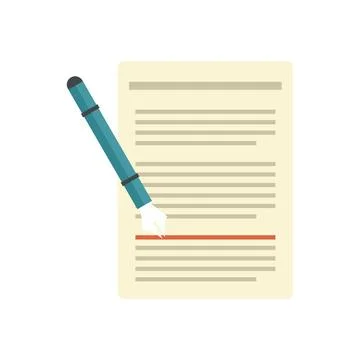 Edit text icon flat isolated 스톡 일러스트