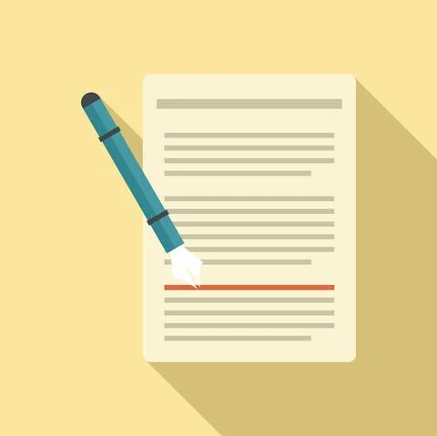 Edit text icon, flat style Stock Illustration