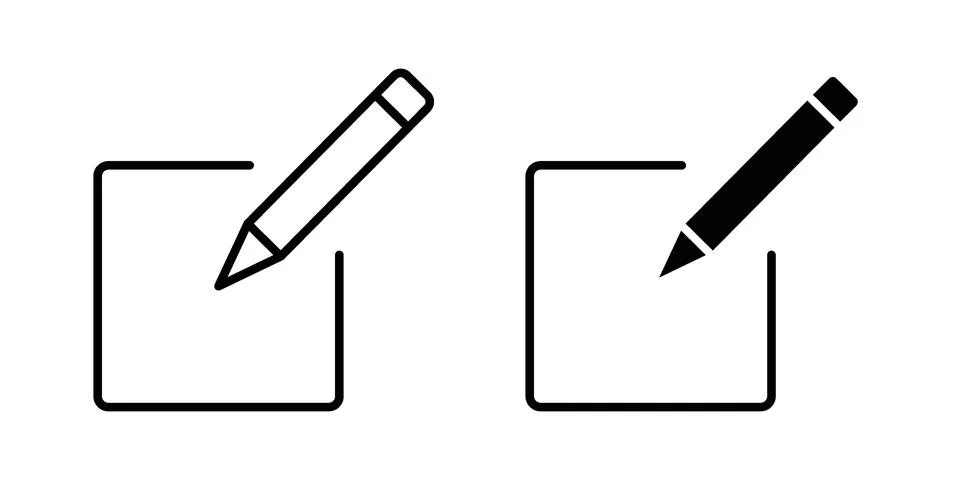Edit text icon illustration vector, icon set for apps Stockillustratie