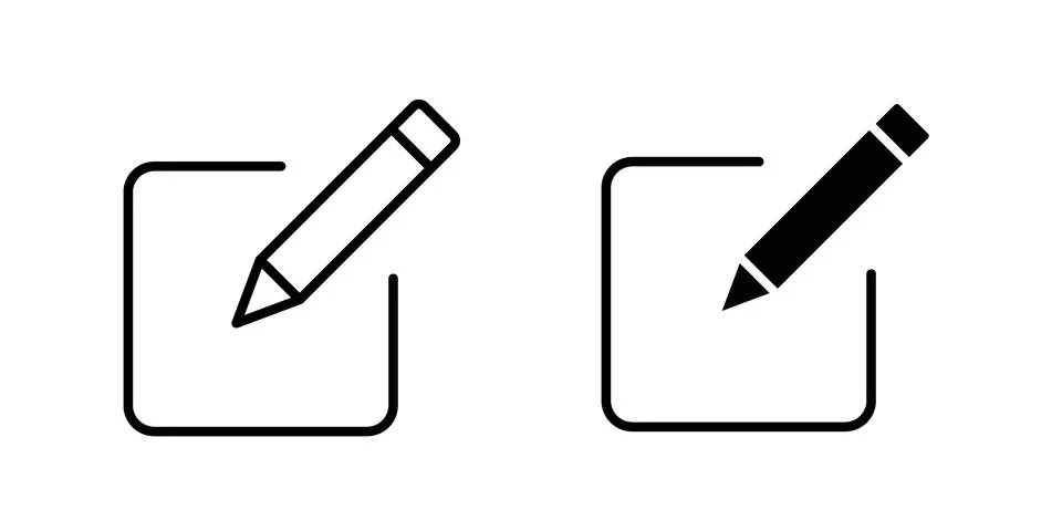Edit text icon modern style vectors set Stockillustratie