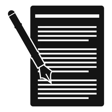 Edit text icon, simple style Stock Illustration