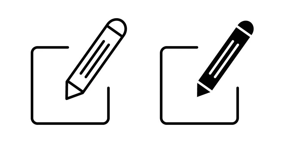 Edit text icon vectors. Illustrations in black Stockillustratie