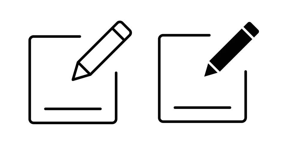 Edit text icon for web projects Stockillustratie