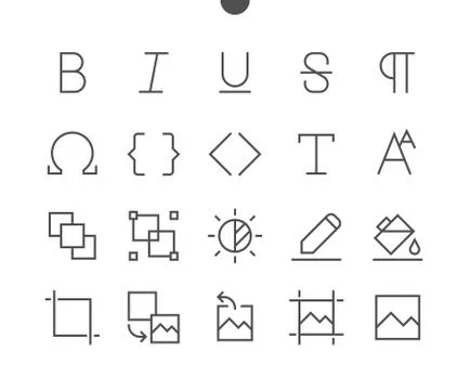 Edit text Pixel Perfect Well-crafted Vector Thin Line Icons 48x48 Ready for Stock Illustration