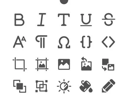 Edit text v3 UI Pixel Perfect Well-crafted Vector Solid Icons Stock Illustration