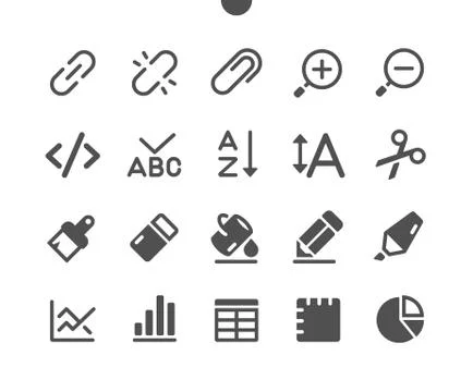 Edit text v4 UI Pixel Perfect Well-crafted Vector Solid Icons Stock Illustration