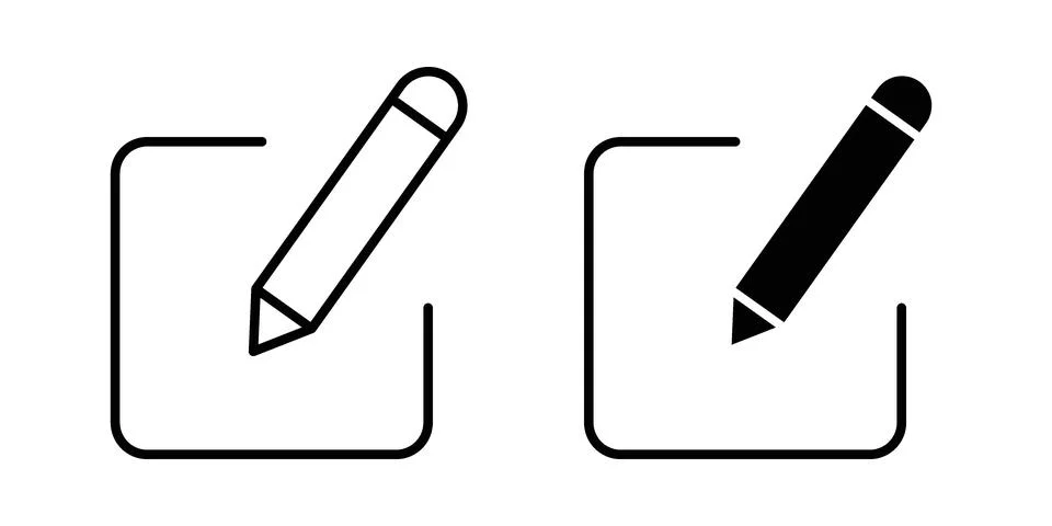 Edit tool icon vectors. Illustrations in black Stock Illustration