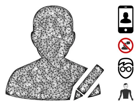 Edit User Web Vector Mesh Illustration Stock Illustration