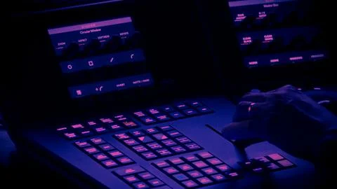 Edit video production control panel in studio. Editor editing and grade film  Stock Photos