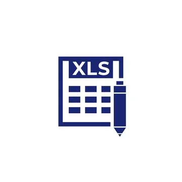 Edit xls document icon, vector Stock Illustration