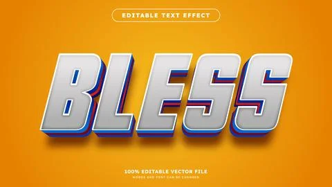Editable 3d bold text effect advertising text style effect Stock Illustration