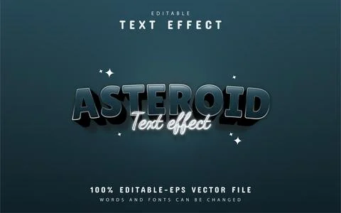 Editable 3d dark text effect Stock Illustration