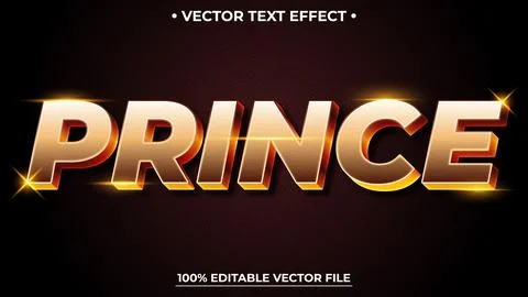 Editable 3d gold luxury text effect Fancy font style Stock Illustration