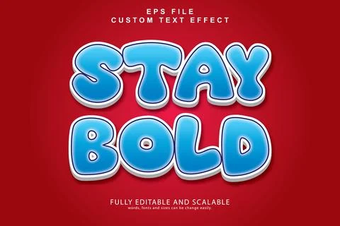 Editable 3d text effect, 3d cartoon template style premium vector Illustrazione stock
