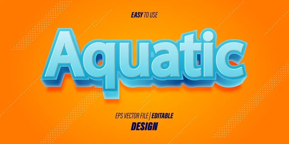Editable 3D text effect with bright blue gradient colors with playful themes for Stock Illustration