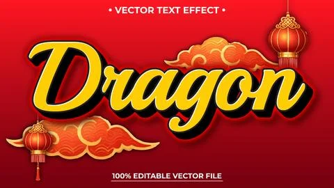 Editable 3d text effect Chinese new year with gold for banner and poster te.. Stock Illustration