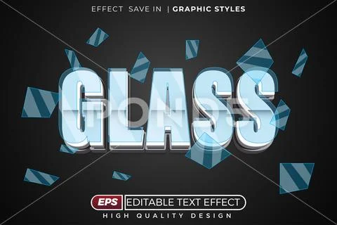 Editable 3d text effect glass: Royalty Free #294125114