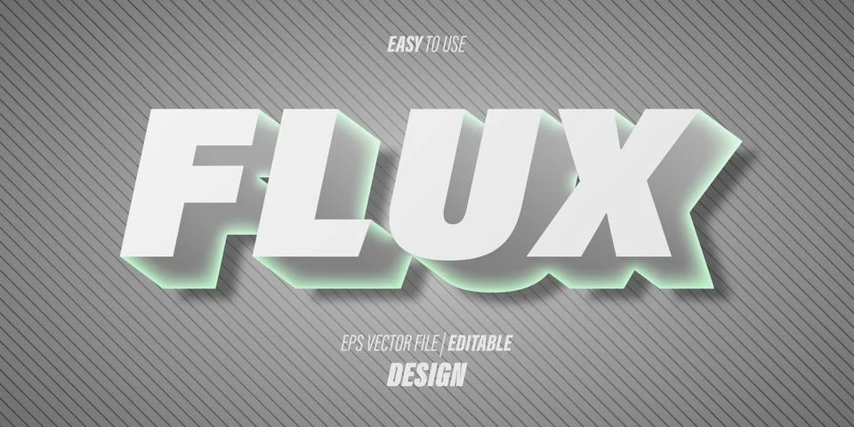 An editable 3D text effect with modern futuristic fonts and soft gray colors wit Stock Illustration