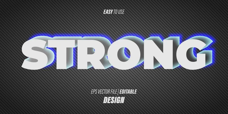 An editable 3D text effect with modern futuristic fonts and soft gray colors wit Stock Illustration