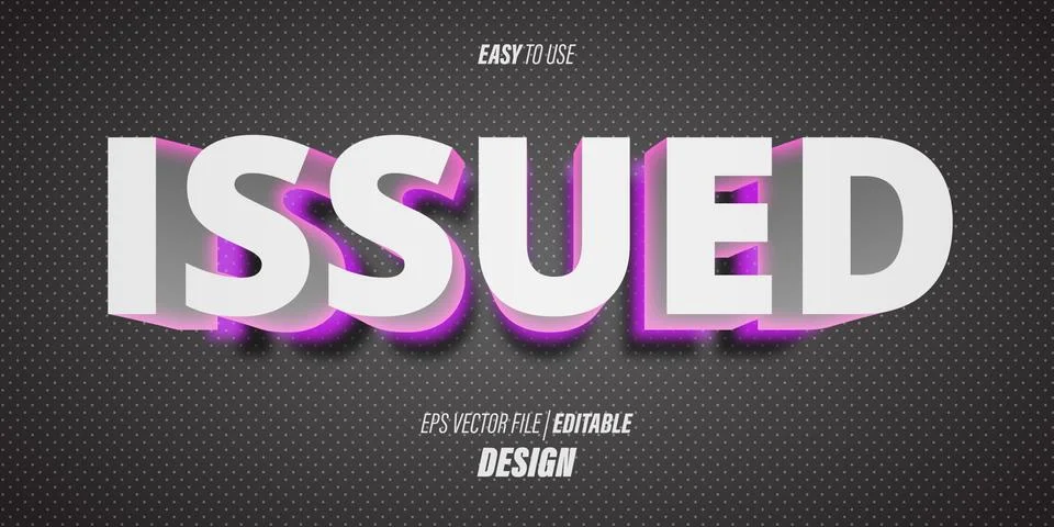 An editable 3D text effect with modern futuristic fonts and soft gray colors wit Stock Illustration