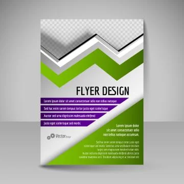 Editable A4 poster for design cover of magazine. Flyer template. Illustrazione stock