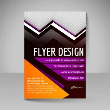 Editable A4 poster for design, presentation, magazine cover. Business flyer. Illustrazione stock