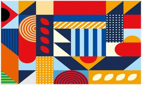 Editable Abstract background in geometric pattern. Colorful geometric background Stock Illustration