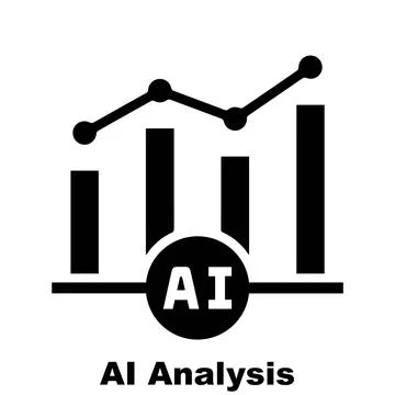 Editable AI icon design representing AI analysis. Stock Illustration