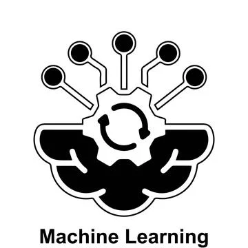 Editable AI icon design representing machine learning Stock Illustration