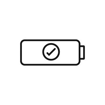 Editable battery charging complete line icon. Vector illustration isolated on Stock Illustration