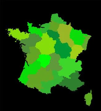 Editable blank vector map of France vector silhouette illustration Ilustración de archivo