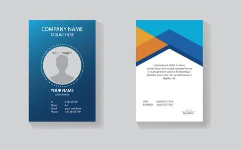 Editable business id card template illustration Stock Illustration