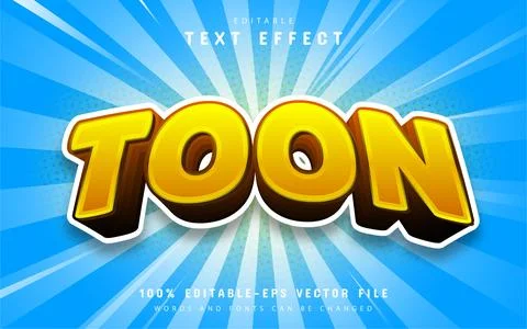 Editable cartoon text effects Stock Illustration
