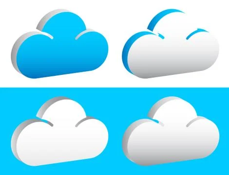 Editable cloud shapes vector graphics. Eps 10. 스톡 일러스트