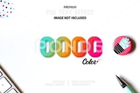 Editable Color PSD Text Effect Template PSD Template