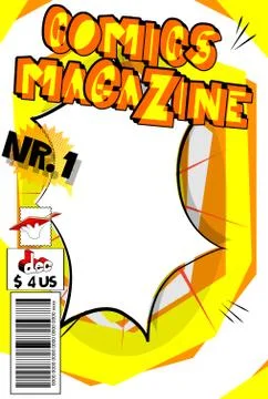 Editable comic book cover with abstract background. イラスト素材