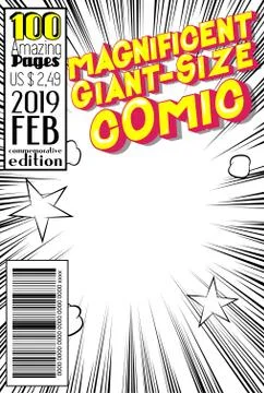Editable comic book cover with abstract background. イラスト素材