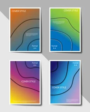 Editable cover design, A4 format. Abstract gradient background.. Stock Illustration
