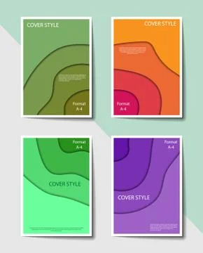 Editable cover design, A4 format. Abstract gradient background. Stock Illustration