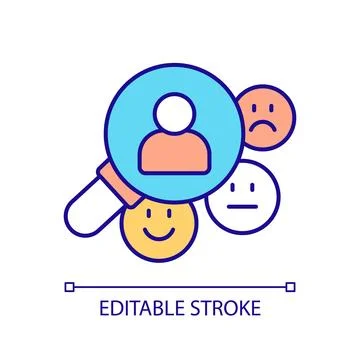 Editable creative thin line behaviorism icon Stock Illustration