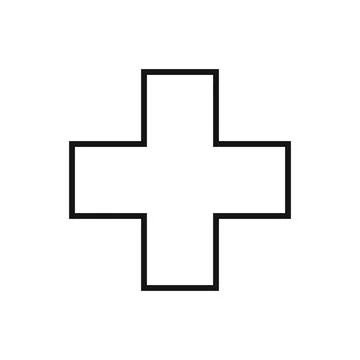 Editable cross line icon. Vector illustration isolated on white background. u Stock Illustration